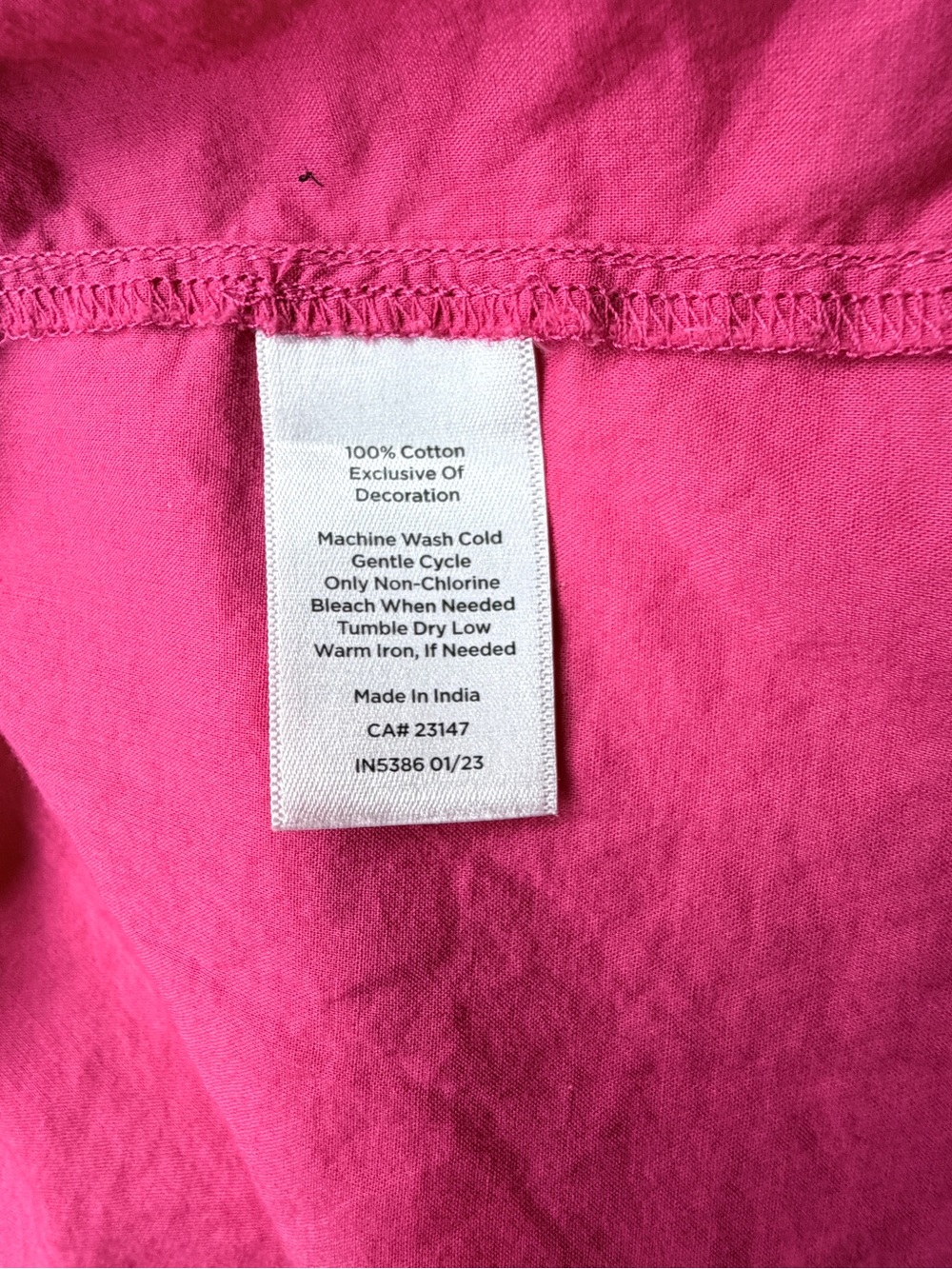 Talbots Fuchsia Button-Front Blouse - Picture 8 of 8